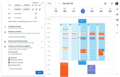 availability calendar google